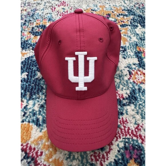Top of the World Men's Fitted Hat Red IU Indiana Hoosiers Embroidered Logo - Picture 5 of 5